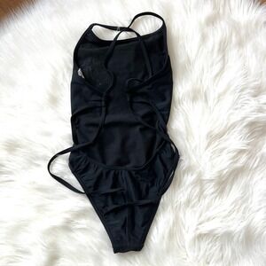 Sporti Black Tie Back One Piece Swimsuit Women's Size 26